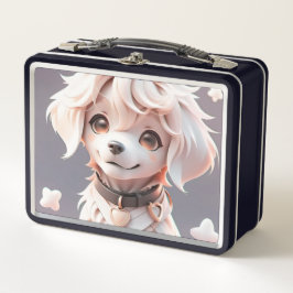 Niedlicher Chibi Golden Retriever Welppy Metall Brotdose