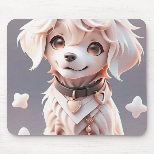 Niedlicher Chibi Golden Retriever Welppy Mousepad (Vorne)