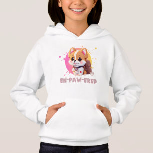 Niedlicher Chibi Kawaii Corgi Jahr der Namensschul Hoodie