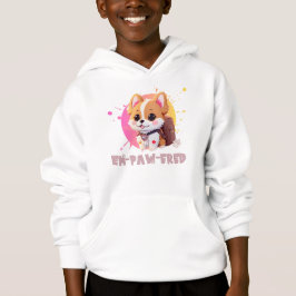 Niedlicher Chibi Kawaii Corgi Jahr der Namensschul Hoodie