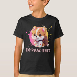 Niedlicher Chibi Kawaii Corgi Jahr der Namensschul T-Shirt