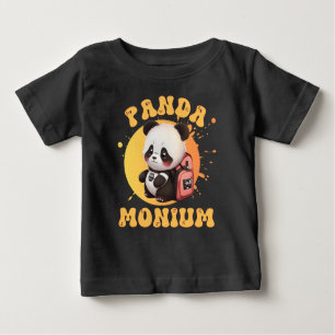 Niedlicher Chibi Kawaii Panda Name School Jahr zur Baby T-shirt