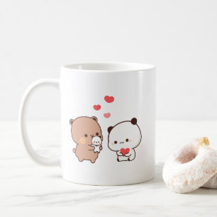 Niedlicher Chibi-Panda-Bär, Milch und Mocha-Liebe Kaffeetasse