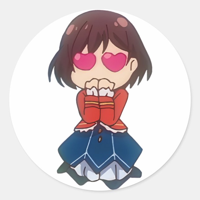 Niedlicher Chibi Rae Taylor aus WataOshi | IFTV Runder Aufkleber (Vorderseite)