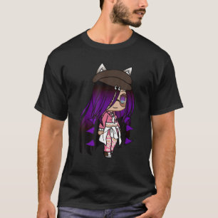 Niedlicher Chibi Stil Kawaii Anime Girl mit Fox Oh T-Shirt