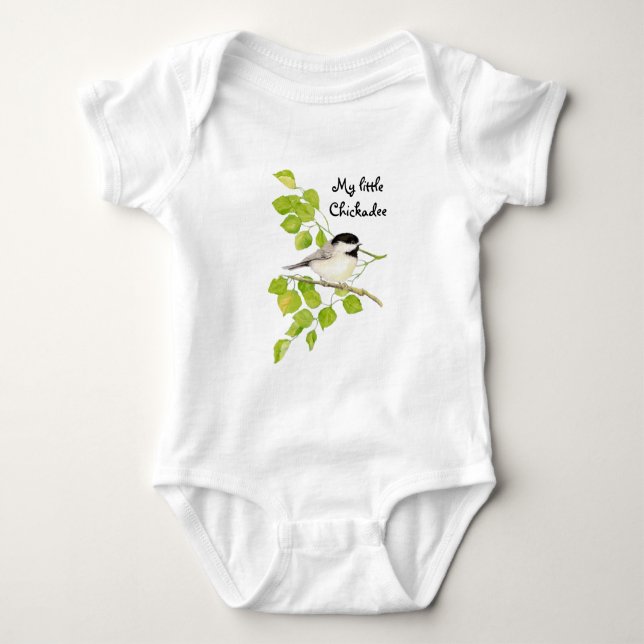 Niedlicher Chickadee Bird mein kleines Chickadeang Baby Strampler (Vorderseite)