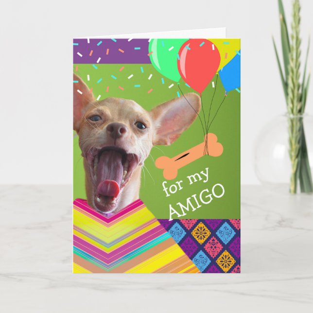 Niedlicher Chihuahua Geburtstag für eine "Friend B Karte (Vorderseite)