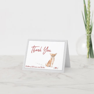 Niedlicher Chihuahua Haustier Hund personalisiert Dankeskarte