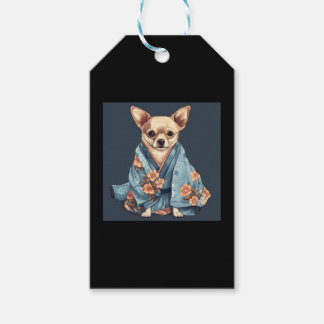 Niedlicher Chihuahua Hund auf Japanisch Kimono Rob Geschenkanhänger