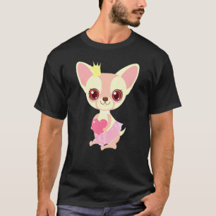 Niedlicher Chihuahua Hund I Liebe I Ladys Girls Hu T-Shirt