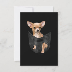 Niedlicher Chihuahua zu Weihnachten in der Tasche RSVP Karte