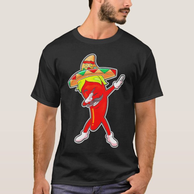 Niedlicher Chili Dabbing Pepper Mexican Hot Jalape T-Shirt (Vorderseite)