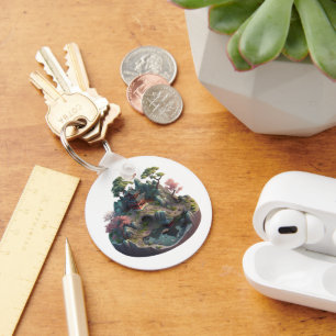 Niedlicher chinesischer Fantasie 3D Landscape Circ Schlüsselanhänger