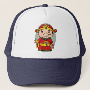 Niedlicher chinesischer Gott des Reichtums Truckerkappe