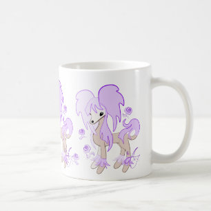 Niedlicher chinesischer Lavendel mit Haube Tasse