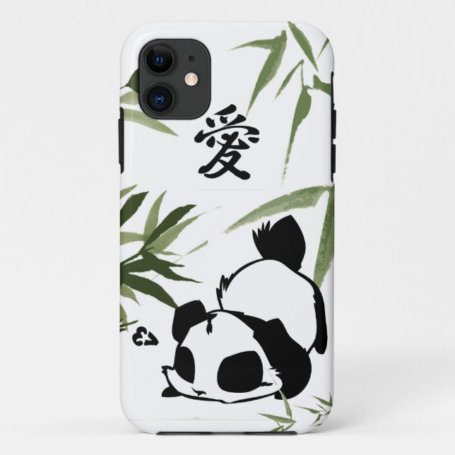 Niedlicher chinesischer "Liebe-" Panda mit Case-Mate iPhone Hülle (Rückseite)