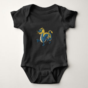 Niedlicher chinesischer Sternzeichen-Drache Schwar Baby Strampler