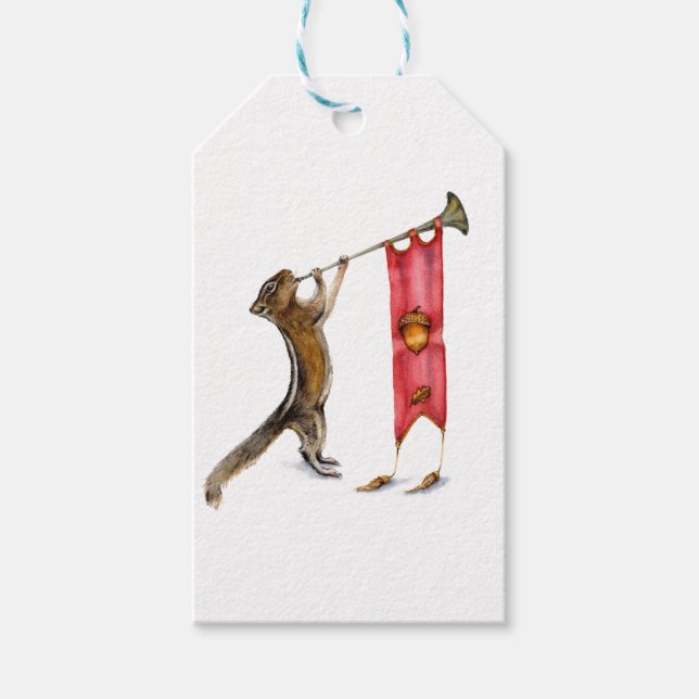 Niedlicher Chipmunk-Ansager Geschenkanhänger (Vorderseite)