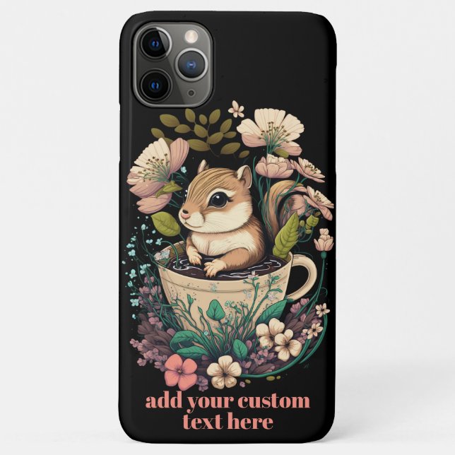 Niedlicher Chipmunk in der Cup-Wildblume Cotatteco Case-Mate iPhone Hülle (Rückseite)