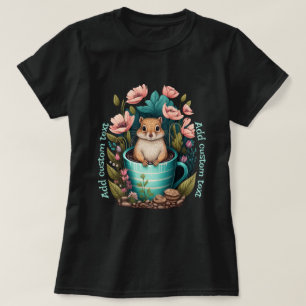 Niedlicher Chipmunk in einer Tasse Wildfower, Chip T-Shirt