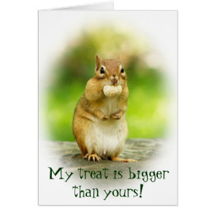 Niedlicher Chipmunk mit Leckerei