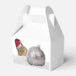 Niedlicher Chipmunk Silver und Schnee Weihnachtsfe Geschenkschachtel