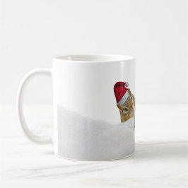 Niedlicher Chipmunk Silver und Schnee Weihnachtsfe Tasse