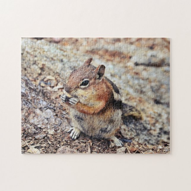 Niedlicher Chipmunk Tierschutzpuzzle Puzzle (Horizontal)