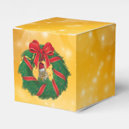 Niedlicher Chipmunk Weihnachtskranz Geschenkschachtel