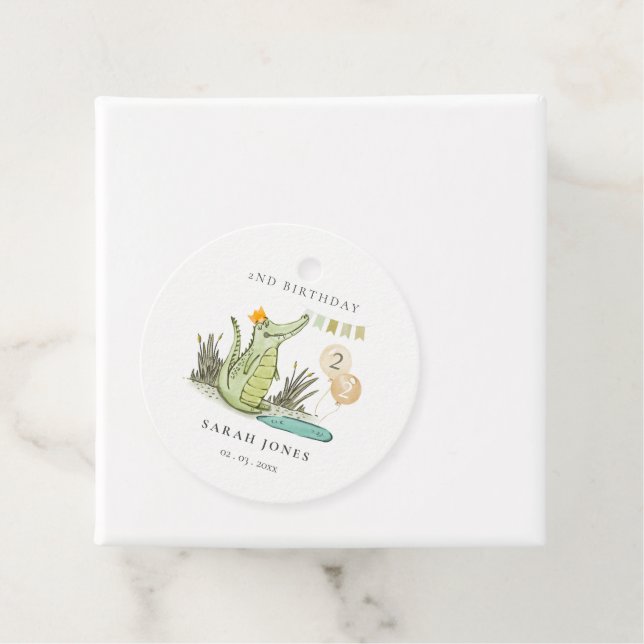 Niedlicher Chomp-Alligator im Sumpf jedes Lebensal Geschenkanhänger (Beispiel)