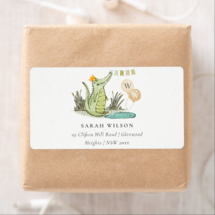 Niedlicher Chomp-Alligator in der Sumpfballon-Adre