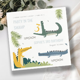 Niedlicher Chomp-Alligator Sumpf jedes Alters Kind Serviette