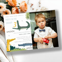 Niedlicher Chomp Alligator Sumpf Kinder Foto Gebur