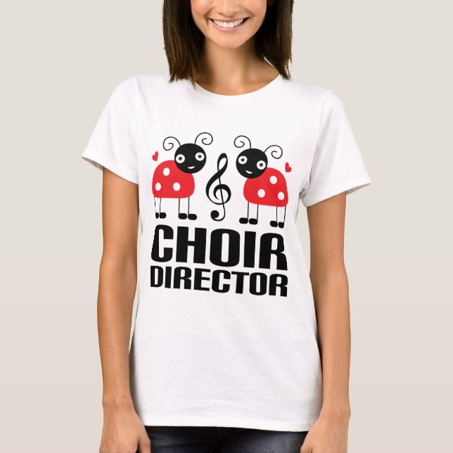 Niedlicher Chor-Direktor Red Ladybugs T-Shirt (Vorderseite)