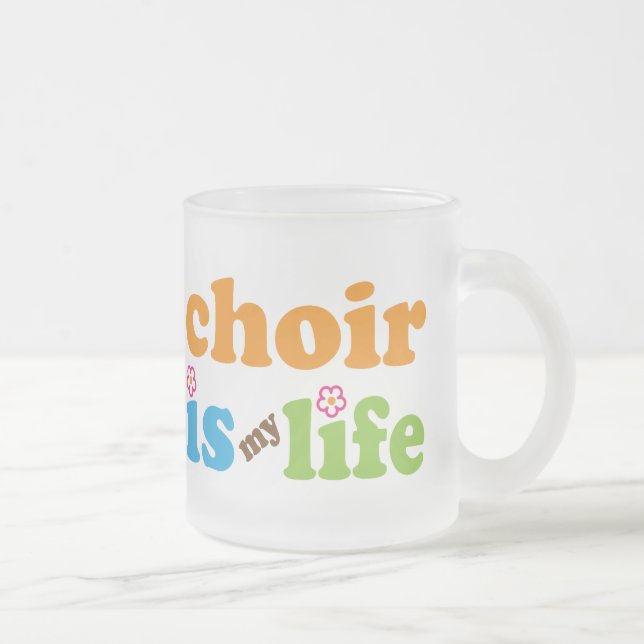 Niedlicher Chor ist meine Leben-Retro Blumen Mattglastasse (Rechts)