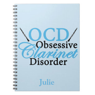 Niedlicher Clarinet-kundenspezifisches Blau Notizblock