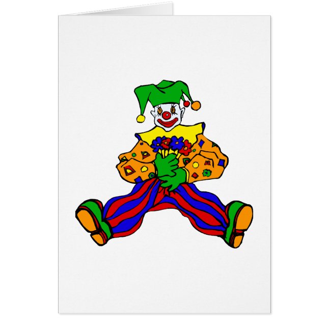 Niedlicher Clown mit Blumen (Vorne)