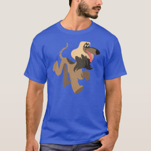 Niedlicher Clownischer Cartoon Afghanischer Hund T T-Shirt