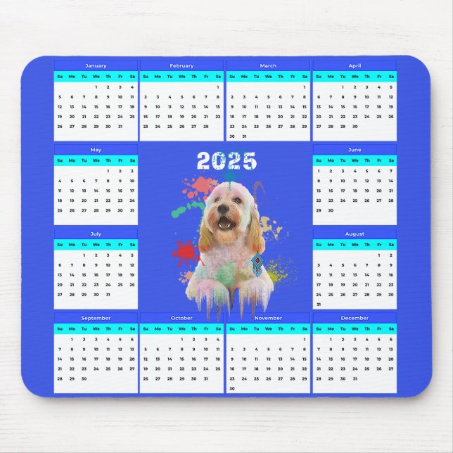 Niedlicher Cockapoo-Dog-Kalender individuell anpas Mousepad (Vorne)