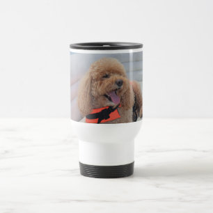 Niedlicher Cockapoo Hund Haustier Foto auf dem Sch Reisebecher