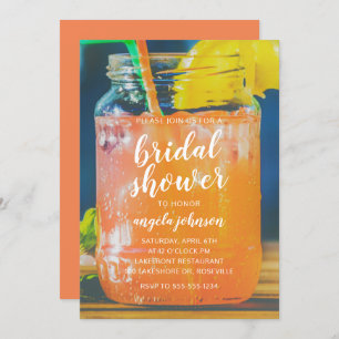 Niedlicher Cocktail Mason Jar Bridal Dusche Einlad Einladung