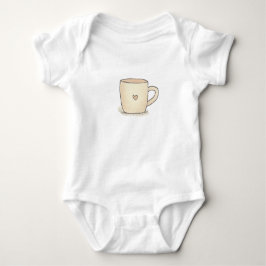 Niedlicher Coffee-Cup mit Herz Baby Strampler