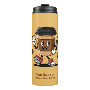 Niedlicher Coffee Mascott mit benutzerdefiniertem Thermosbecher