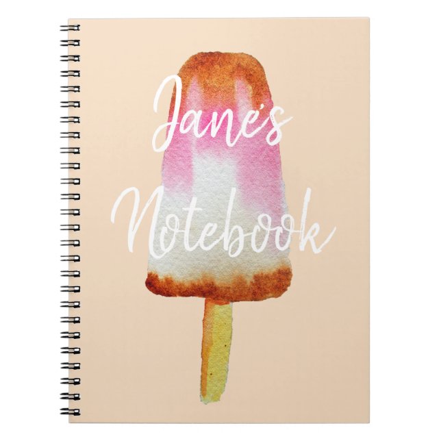 Niedlicher Cola-Eisblock-Pop-Kunstpopsikel Notizblock (Vorderseite)