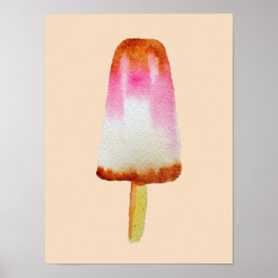 Niedlicher Cola-Eisblock-Pop-Kunstpopsikel Poster