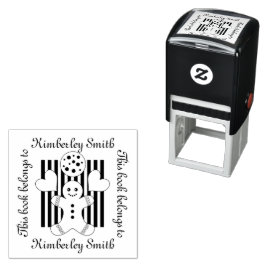 Niedlicher Cookie Gingerbread Mann Dieses Buch geh Permastempel