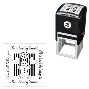 Niedlicher Cookie Gingerbread Mann Dieses Buch geh Permastempel