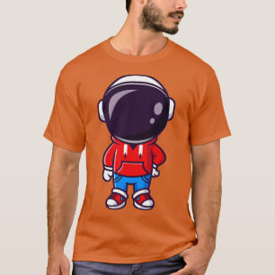 Niedlicher Cooler Astronaut mit Jacket und Jeans-C T-Shirt