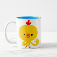 Niedlicher Cooler Cartoon Hühner-Tasse