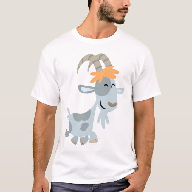Niedlicher Cooler Cartoon Ziege Kinder T - Shirt (Vorderseite)